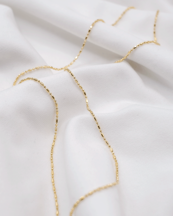 CADENA 50 CM ORO LAMINADO 18KT PUNTO Y COMA