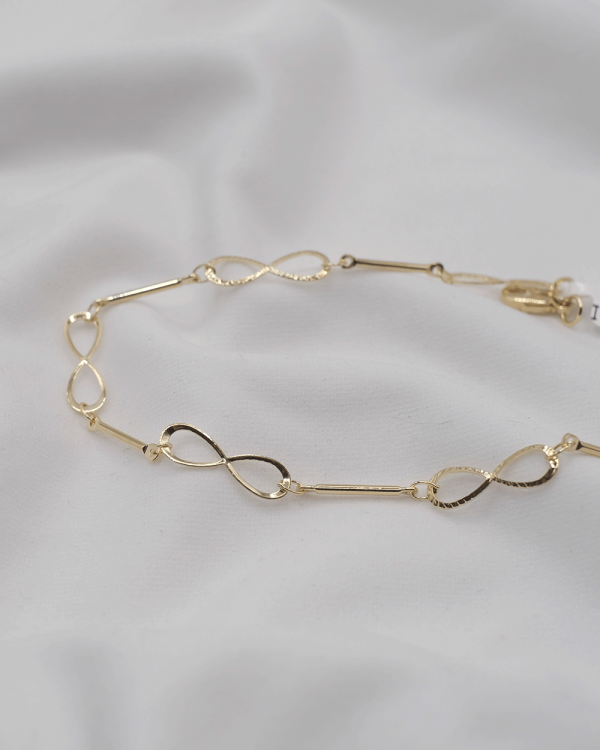 PULSERA INFINITO 18 CM ORO LAMINADO 18KT
