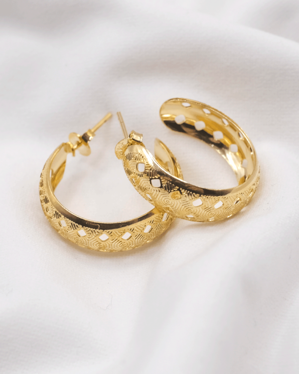 ARRACADA MEDIANA ROMBITOS ORO LAMINADO 18KT