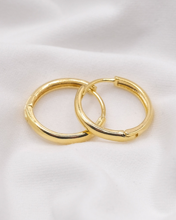 ARRACADA TUBULAR MINI ORO LAMIMADO  18KT