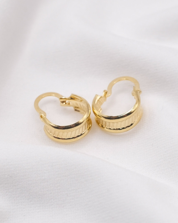 ARRACADA MINI CALADITA CAZUELITA MINI ORO LAMINADO 18KT